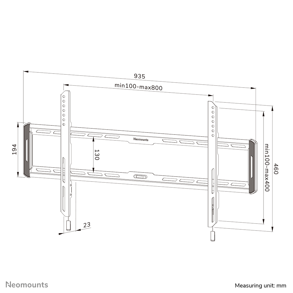 Neomounts WL30-550BL18 Soporte de pared para TV 43-86" - ultra plano - fácil montaje